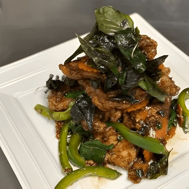 Spicy Crispy Chicken Basil.